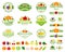 Fruits and Vegetables Logos, Labels, Fruits and Vegetables Icons