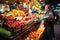 Fruits and vegetables in market