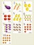 Fruits and vegetables number cards