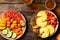 Fruits And Vegetables On An Old Rustic Table