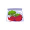 Fruits and vegetables packaged for storage in zip bag flat vector isolated.