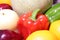 Fruits and Veggies in the white background