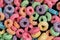 Fruity colorful cereal background