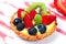 Fruity custard tart