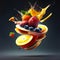 A fruity pancake dish inspired by the vibrant and energetic style of artist Mike Campau