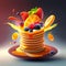 A fruity pancake dish inspired by the vibrant and energetic style of artist Mike Campau