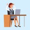 Frustated Woman in office