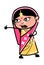 Frustrated Cartoon Indian Woman yelling