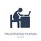 frustrated human icon. Trendy flat vector frustrated human icon