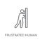 frustrated human linear icon. Modern outline frustrated human lo