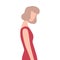 Frustrated Young Woman in Red Dress, Lonely and Sad Girl Character Flat Vector Illustration