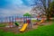 FRUTILLAR, CHILE - SEPTEMBER, 23, 2018: Playground on a beach in Frutillar village, Chile