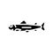 fry salmon glyph icon vector illustration