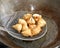 Frying cooking samosa