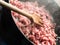 Frying minced meat