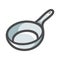 Frying pan empty Vector icon Cartoon illustration