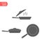 Frying pan icon. Vector concept illustration for design. eps 10