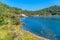 Frying pan lake and echo crater at Waimangu volcanic valley un New Zealand