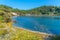 Frying pan lake and echo crater at Waimangu volcanic valley un New Zealand