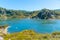 Frying pan lake and echo crater at Waimangu volcanic valley un New Zealand