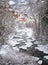 Frying Pan River winter scene with freshly fallen snow