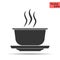 Frying pan sign icon. simple black eating icon Can be used as web element, eating design icon Fry or roast food icon on