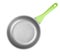 Frying pan or skillet top view isolated with clipping path