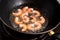 Frying shrimp