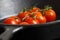 Frying tomatoes cast iron pan