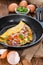 Frypan with Ham and Cheese Omelette