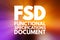 FSD - Functional Specifications Document acronym