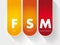 FSM - Field Service Management acronym, business concept background