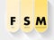 FSM - Field Service Management acronym, business concept background