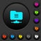 FTP archive dark push buttons with color icons