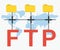 FTP letters and three folders
