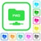 FTP print working directory vivid colored flat icons