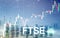 FTSE 100 Financial Times Stock Exchange Index United Kingdom UK England Investment Trading concept with chart and graphs