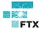 FTX Token - the collapse of the crypto exchange. FTT symbol cryptocurrency logo with text. Coin icon isolated on white