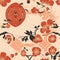 Fu and Shou Harmony with seamless pattern