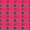 Fuchsia, black and white multi flowers repeat pattern print background design