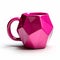 Fuchsia Dodecahedron Coffee Mug - 3d Rendered Geometric Design