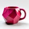 Fuchsia Geometric Mug 3d Printed Dodecahedron Design