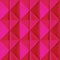 Fuchsia paper folded in geometric squares and triangles