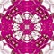 Fuchsia pattern with mandala spring kaleidoscope style in pink colors and white rays