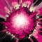 Fuchsia Retro Comic Book Style Supernova Explosion
