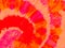Fuchsia Spiral Shibori Texture. Pink Swirl Watercolor Painting. Coral Ink Splash Paint. Blush Brush Banner. Red Dirty Background.