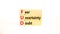 FUD fear uncertainty doubt symbol. Concept words FUD fear uncertainty doubt on wooden blocks on a beautiful white table white