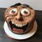 Fudge Face Cake: Edible Monster Caricature Birthday Cake