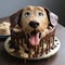 Fudge Face Cake: A Playful And Hyperrealistic Dog-themed Delight