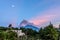 Fuego volcano erupting at dawn in Guatemala